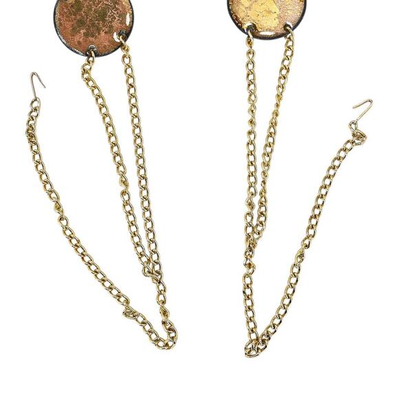 Artisan Brutalist Boho Coin Belt Sculptural Enamel 28-40” Greco Roman Influence - Picture 10 of 13